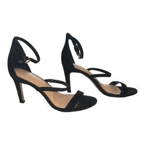 Women's Open Peep Toe Stiletto Strappy Black Heels